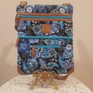 Stone Mountain- Paisley Blue crossbody purse